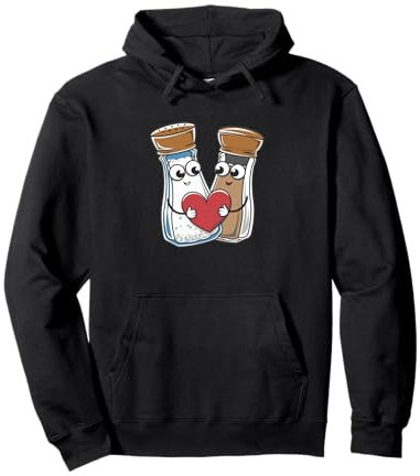 Salière et poivrière amusante pour la Saint-Valentin, pour hommes, enfants et femmes Sweat à Capuche