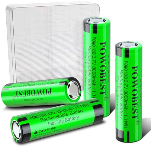 POWOBEST Batería Recargable de NiMH de 3,7 V 3000 mAh,POWO18B batería descargada con Caja de protección,NO.: 1818-666-888B,para cámara y Ventilador pequeño.Número de Patente:015037694-0001