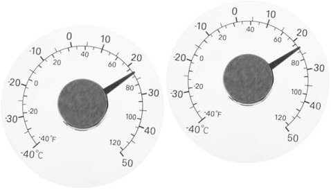 LIOOBO 2stücke Wasserdichtes Thermometer Für Innen Und Außenbereiche Digitales Temperaturmessgerät Für Fenster Garten Büro Und Mehr