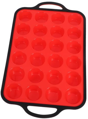 ABOOFAN Stampo in Silicone Per Mini Muffin e Cupcake Resistente Al Calore Antiaderente Struttura Multi Telaio Rinforzato in Metallo Per Facile Cottura e Rilascio