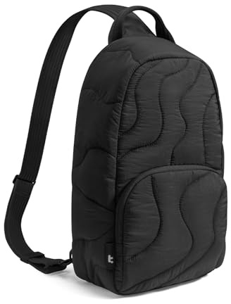 tomtoc 10L Mochila Bandolera Mujer Sling Crossbody, Bolso Bandolera Mujer Acolchado, Pequeña Bolsa para iPad 11 Pulgadas, Nintendo Switch 2, Ligera Puffer Daypack de Viaje para Uso Diario