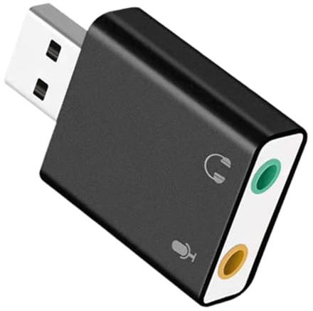 Carte Son USB, Adaptateur de Carte USB Adaptateur de Carte Son USB 3,5 mm | Équipement de carte USB Plug And Play, accessoires de carte son pour ordinateurs portables et ordinateurs de bureau