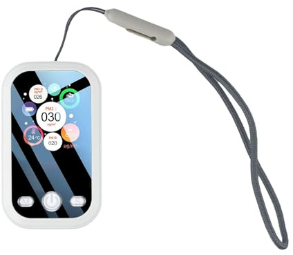 Zoegneer Rilevatore di qualità dell'aria PM2.5 PM10 PM1.0 con sensore di umidità di temperatura, display LCD, misuratore di inquinamento atmosferico in tempo reale, per casa, ufficio, interni