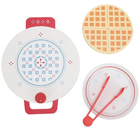 Fafeims Mini Gaufrier, Ensemble de Jeu Alimentaire Jouet avec Fonctionnalités éducatives pour la Cuisine des Tout-Petits et des Enfants