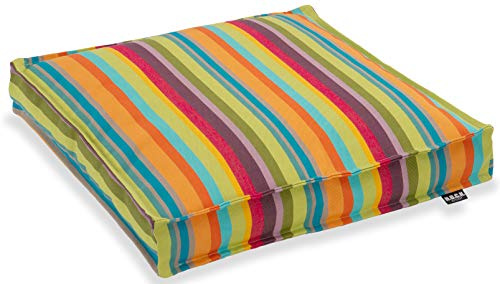 H.O.C.K. Yucatan Outdoor Sitzkissen CLOU Stuhlkissen für den Garten, wasserabweisend/lichtecht (6-7) (40x40x5cm, Multicolour)