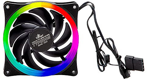 YEYIAN Ventilador Gaming para Caja de Ordenador Typhoon, 120mm, Negro/led RGB (FS1200)
