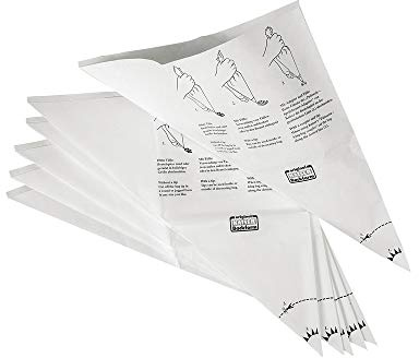 Original Kaiser Classic Einweg Spritzbeutel 6 Stück, Einwegspritzbeutel kunststoffbeschichtetes Spezialpapier, hygienische Einmalanwendung, Schneidehilfslinie, 28 x 28 x 13 cm