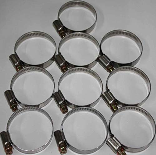 HKB 10 Stück Schlauchschelle, Schlauchschellen, W2, 32-50mm, 12mm breit