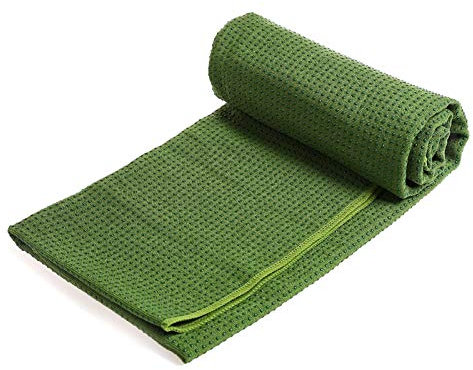 LIANYG Yoga Handtuch Yoga Handtuch Nonlip MAT-Größe Weiche absorbierende Mikrofaser-Decke Yoga faltbar waschbar für Turnhalle Picknick Camping Yoga Decke (Color : Dark Green)