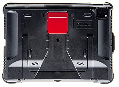 Pivot A20A Atlas Robuste Tablet-Hülle – 360-Grad-Schutz für iPad Air 4. Gen. & iPad Pro 11 Zoll (1.–3. Gen.) – für professionelle Piloten, allgemeine Luftfahrt – Schwarz/Rot