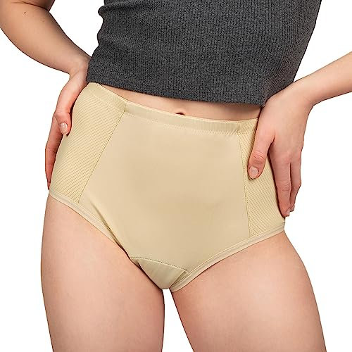 Taynie Highwaist Ultra beige Periodenunterwäsche, auslaufsichere & atmungsaktive Periodenslips - ersetzt 6 Tampons, Tragedauer bis 12 Std., waschbar bis 60°C (36)