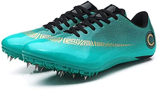 WoCOyo Zapatillas de Clavos Atletismo Cómodo Respirable Antideslizantes Zapatillas Deportivas con Clavos De 8 Clavos para Hombres Y Mujeres Atletismo para Velocidad Sprint,001,41EU