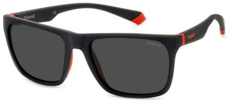 POLAROID PLD 2141/S Occhiali da sole da uomo Nero e Rosso Opaco