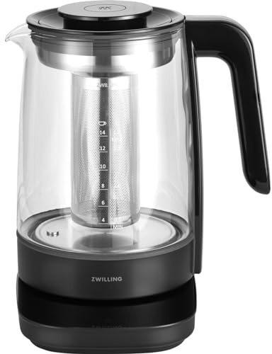 Zwilling 1,7 l 1850 W Schwarz Glas Regelbare Temperatur Warmhaltefunktion 1.70 l 40 60 70 80 93 100 ° C W 220-240V 50/60 Hz kg 22 x 26 x 20 cm
