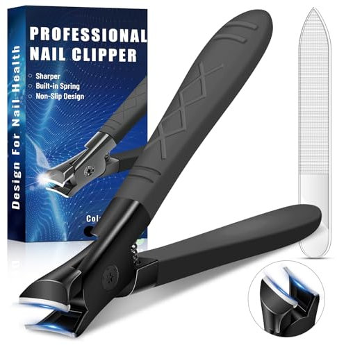 Coupe-ongles robuste pour ongles épais, ensemble antidérapant pour seniors et femmes