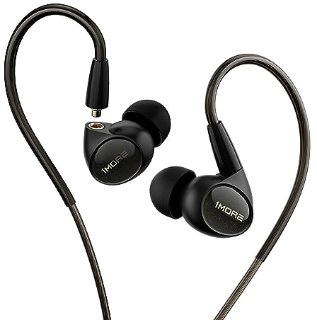 1MORE Penta Driver Wired In-Ear Earphones, Hi-Res Certified Hybrid Multi-Driver Headphones With Hifi Sound, Detachable MMCX Connector, MEMS Mic and 3-in-1 Control, for Smartphones, PC, Tablet