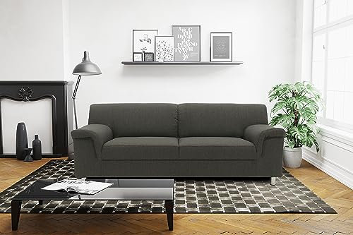 DOMO Collection Jamie Sofa 2er Couch, Garnitur 2 Sitzer, schlamm, 190 x 80 x 72 cm