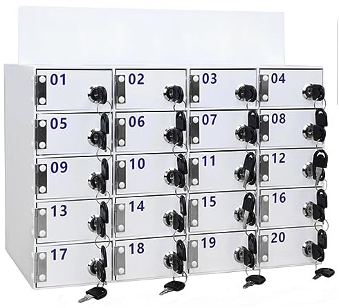 Caja de taquillas para teléfono móvil, gabinetes de Almacenamiento de acrílico para teléfono móvil con cerraduras y Llaves, taquilla para teléfono móvil montada en la Pared,9Slots