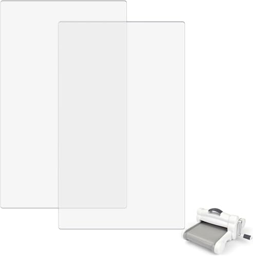 2 Stück/1 Paar Schneidepads, kompatibel mit BSP & BS Switch Plus Stanzmaschine, transparente Polycarbonat-Kunststoff-Schneideplatten, Pads zum Prägen und Basteln (38,1 x 21,5 x 0,3 cm)