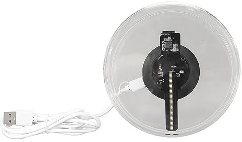 Ventilateur D'hologramme 3D, 48 LED, Projecteur D'hologramme 3D, Affichage Publicitaire, Projecteur WiFi, Affichage Publicitaire Holographique, pour Enseignes de Magasin, Bar,