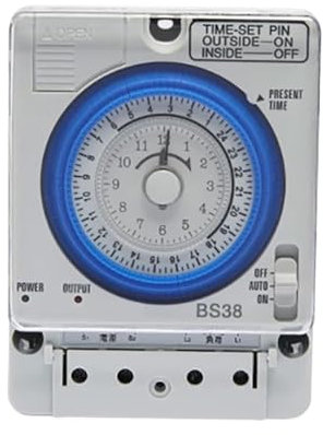 Folisila Light Timer Switch, Mechanical Timer Mini Timer with Minimum Time Setting Unit 15 Mins 96 Times on/Off per Day
