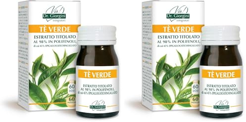 TE' VERDE ESTRATTO TITOLATO pastiglie - 30 g (estratto di tè verde titolato al 98% in polifenoli) (Confezione da 2)