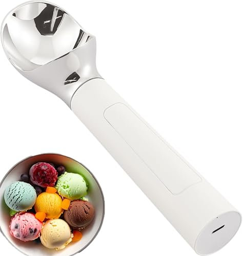 Cuillère à glace chauffante électrique, cuillère à glace avec design rechargeable, capacité de 2 oz, affichage intelligent, pas de lave-vaisselle, cuillère à glace étanche pour restaurant, maison