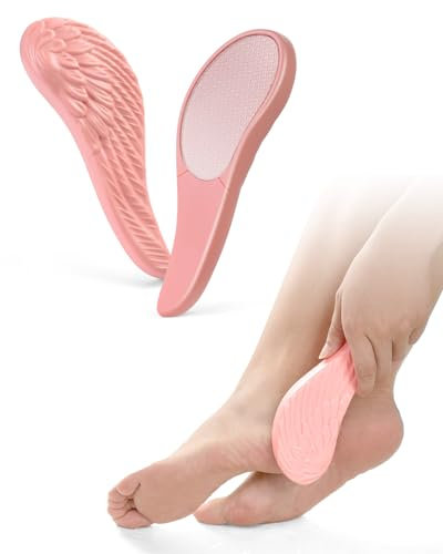 OTraki 2 Pcs Pédicure Professionnel pour Pied, Pédicure en Verre Nano, Râpe Pied Verre Lime Callus Supprimeur Efficace Râpe à Pied Manuelle Doux sur la Peau Tenu Comfortable Soin des Rapeuse Pieds