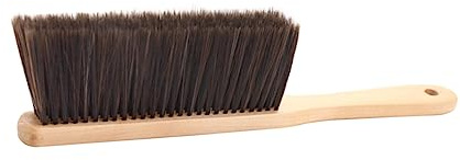 Baluue Wooden Hand Broom Soft Bristle Cleaning Brush for Bed and Furniture Dust Removal Indoor Sweeping Brush with Long Handle for Household and Sofa Cleaning