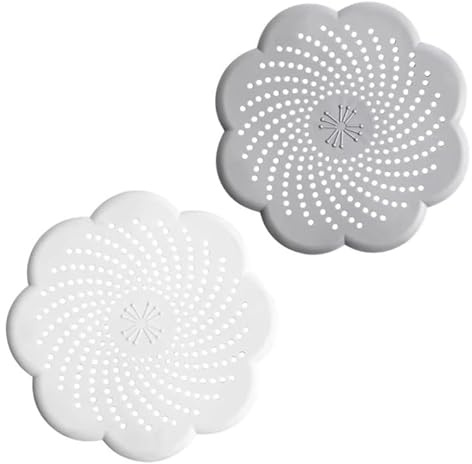 Afnax Silicone Sink Strainer, Shower Drain Cover Hair Catcher, Drain Covers Protector, Bathroom Shower tub and Sink drain Protector, 2 Pack