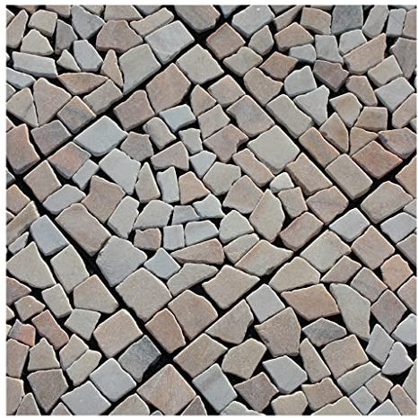 Interlocking Stone Deck Tiles Pink Outdoor and Indoor Flooring Waterproof Easy to Lay and Maintain Splicing Tiles for Patio Garden Balcony (1PCS)