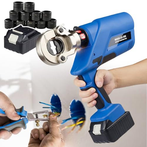 Pince à sertir Les câbles sans Fil pour bornes en cuivre et Aluminium, Outil électrique pour sertir Les câbles, Outil de sertissage de Fils hydrauliques - sertissage cont