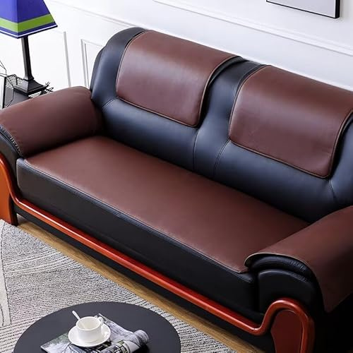 Be&xn Couch Überzug Leder Sofaschoner rutschfest Sofa überzug für Ecksofa Sektionssofa, Wasserdicht Fleckenresistent Sofabezug 1/2/3/4 Sitzer Sofa Cover für Haustiere(Dunkelbraun,60 * 76cm)