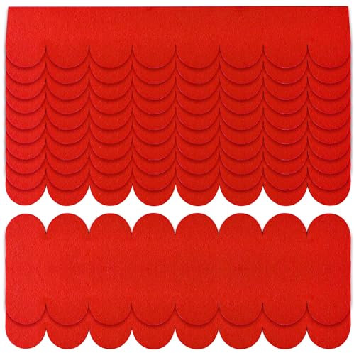 Scandole da tetto per casetta degli uccelli, 32 pezzi, autoadesive, per casetta degli uccelli, mini tegole in feltro per casette di uccelli, conigli, hotel per insetti (rosso)