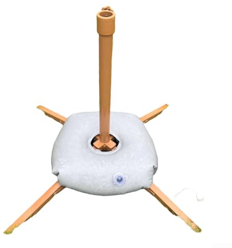 Violiica Pied de parasol portable en métal 55 cm avec sac de remplissage d'eau pliable pour plage, jardin, terrasse, activités de plein air (4)