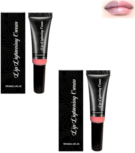 Lip Lightening For Dark Lips, Lip Lightening Cream For Dark Lips, Brightening Lip Balm, Deep Moisturizing, Advanced Lightenings Formula Fors Smokers, Non-Smokers, Daily Liprepair Use (2pcs)