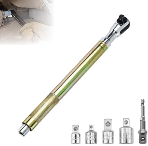 1/2'' Offset Extension Wrench Impact for Electric Drill, with Versatile 3/8, 1/4 Square Drive Adapters, Impact Ratchet Extender for Electric Drill, Adapters for Tight Spaces