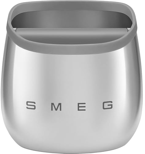 Smeg, ECKB01 - Boîte à marc pour machines à café en acier brillant, 126 x 125 x 130 mm