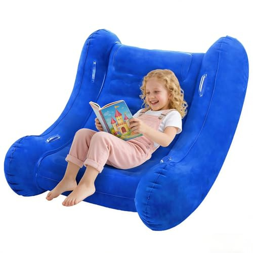 SZSMART Inflatable Sensory Rocking Chair for Kids with ADHD Autism SPD Sensory Rocker Chair Air Cloud Rocker for Toddler Boy Girl Gifts Indoor Sensory Products Autism Training Body Coordination