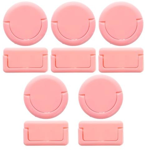 Protectores de Enchufes para Bebés Rosa 10 Unidades ABS Plástico | Cubiertas de Seguridad para Tomas de Pared, Instalación Fácil, Uso Infantil, Evita Inserción de Objetos
