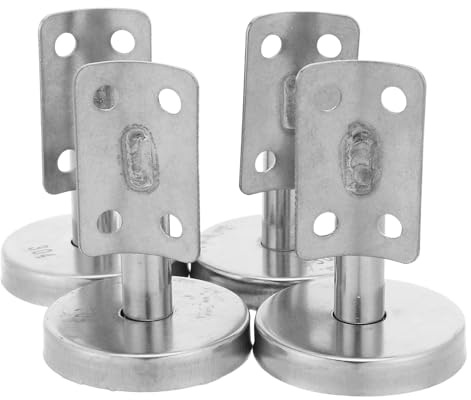 NUOBESTY 4 Soportes de Pasamanos de Acero Inoxidable 304, Soporte Fijo Recto de 6x5x5 Cm para Montaje en Pared, Herrajes Resistentes Corrosión para Escaleras Interiores y Exteriores