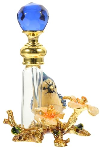 GOOHOCHY Botella de Vacía Vintage 4ml de Vidrio Esmaltado, Frasco Creativo para Aceites Esenciales y Fragancias, Frasco de Decorativo Hermético para Hogar y Viaje