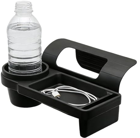 Portabicchieri per finestrino 'auto, 248 g, organizer 3 in 1 per portiera del veicolo, con vassoio, supporto laterale per auto per bevande e piccoli oggetti, portabottiglie in ABS con finestra