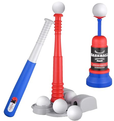 T Ball Set – Adjustable Teeball Baseball Training Kit | Lightweight Sports Batting Toy For Kids Practice Hitting Coordination Outdoor Play And Daily Physical Activity Use