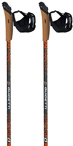 GUIDETTI Bâtons Marche Nordique Carbone Vent des Fjords UT50 Esprit - Ultra Léger 50% Carbone Flex - Gantelet Détachable Flash-Lock - Fabrication Française - Vendus à la Paire (105 cm)