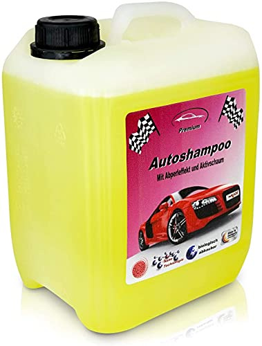 RedFOX24 Premium Autoshampoo Konzentrat, 5 Liter Kanister | Schaumreiniger, Verdeck Reiniger, Mit Abfüllhahn, Made in Germany