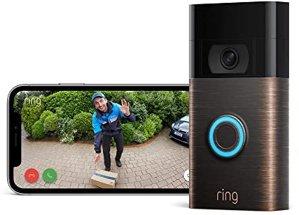 Ring Sonnette vidéo sans fil (Video Doorbell 2 gén.) | Sonnette extérieure avec caméra, vidéo HD 1080p, visiophone, détection de mouvements, installation facile | Essai Ring Home gratuit 30 j.