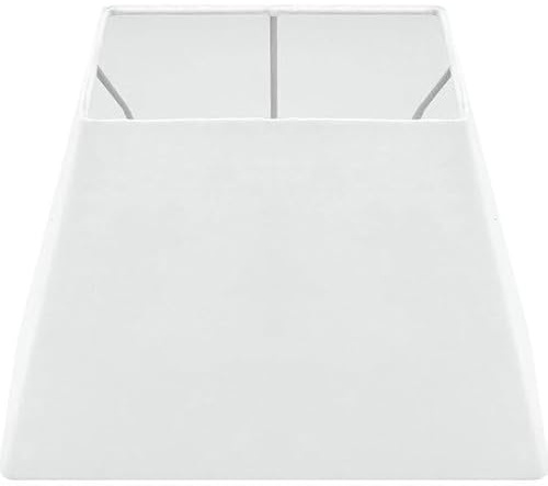 Wogati® Premium Lampenschirm Trapez | Größe: M | 30x18,5cm | Farbe: Weiß | E14/E27 | Baumwolle | für Stehlampen, Hängelampen, Tischlampen, Deckenlampen