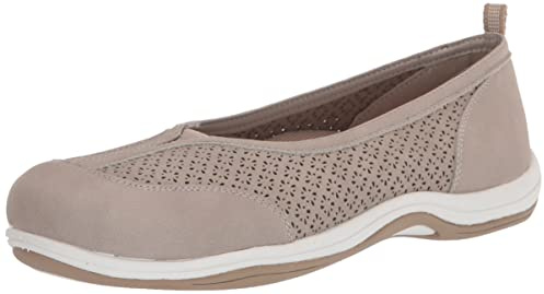 Easy Street Sport Women's Stern Sporty Ballet Flat Sneaker, Taupe, 6.5 X-Wide