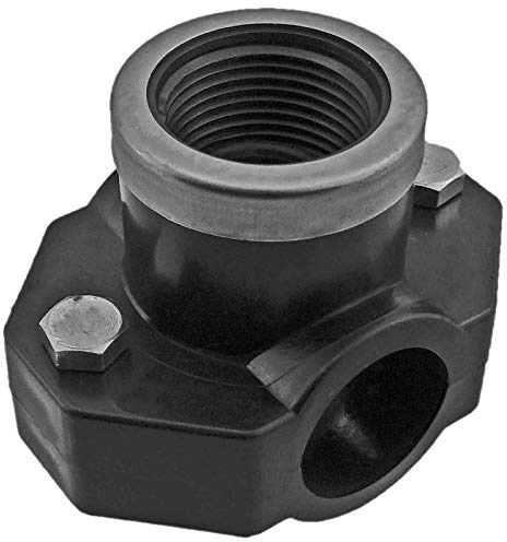 MegaHaustechnik Anbohrschelle, 32mm x 1/2 Zoll Innengewinde IG | Trinkwasser geeignet, Druck 16 Bar, für PE-Rohr-Außendurchmesser 32mm, 1/2 Zoll Innengewinde, Schelle